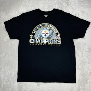 Reebok 2010 Pittsburgh Steelers AFC Conference‎ Champions Shirt Men's 2XL
